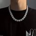 Cuban Link Chain Hip Hop Jewelry For Men Women, Iced Out Diamond Cuban Chain Necklace, Stainless Steel Hip Hop Bling Jewelry_voghion.com