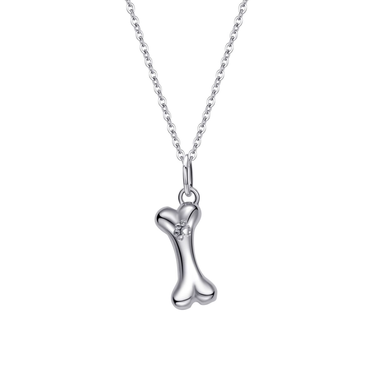 Collana in argento puro con zampa di cane Wang Yibo, stesso osso, personalità semplice, design versatile per uomo e donna, stile cool_voghion.com