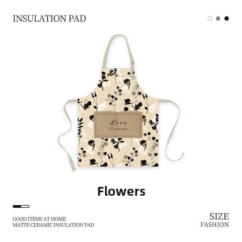French Style High-End Light Luxury For Home Kitchen Dining New Oil-Proof Coverall Halter Neck Waist Apron_voghion.com