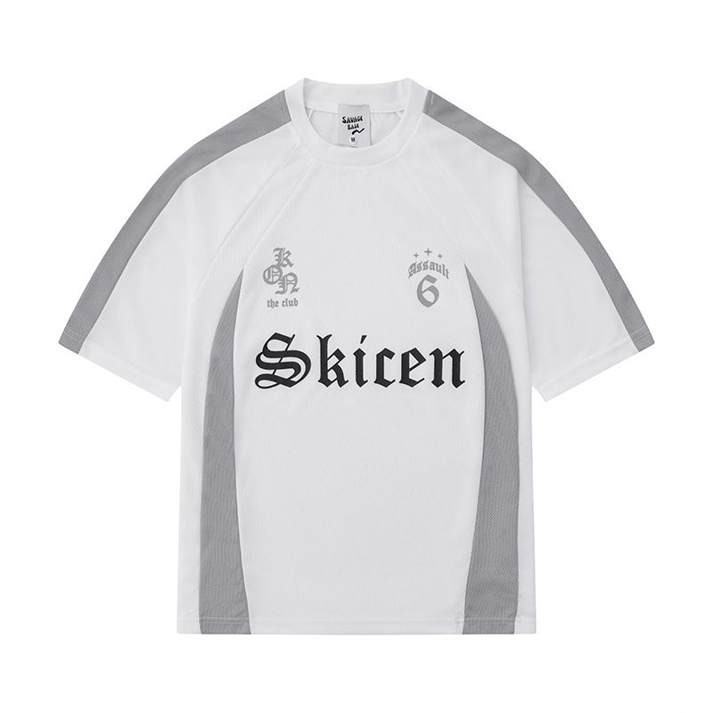 Herrenbekleidung Brief Print Kurzarm Herren Neues Nischendesign Hip Hop Lose T-Shirt Top Trend_voghion.com