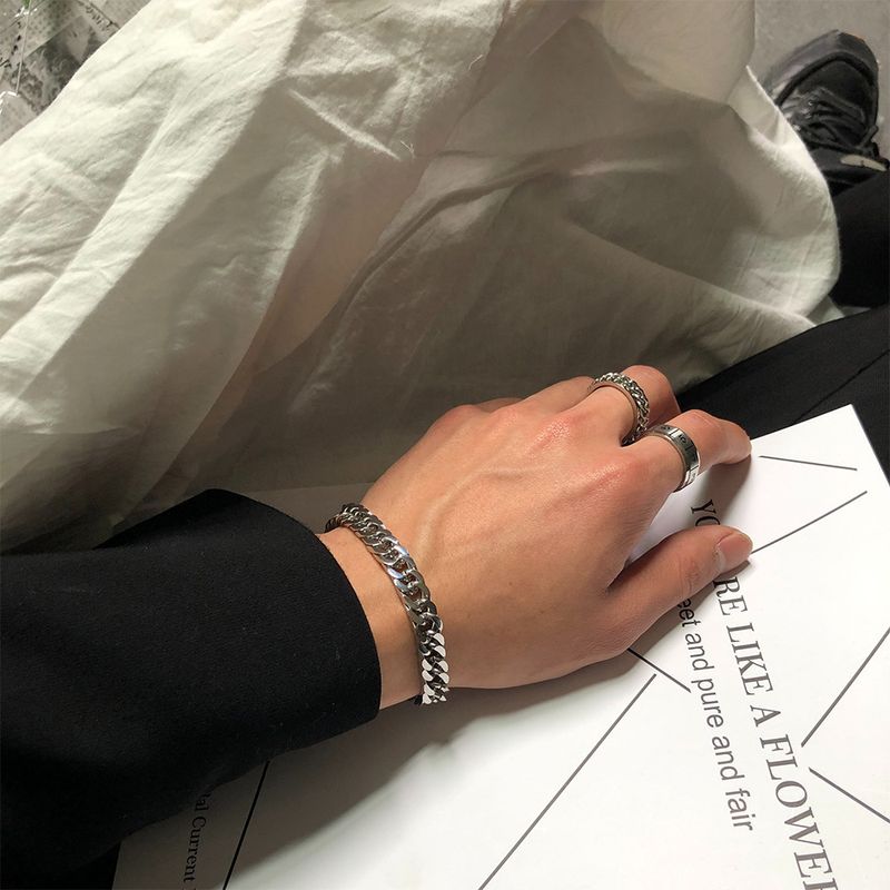 New Cuban For Men Fashion Hip-Hop Style Personality Trendy Men's Thick Version Bracelet_voghion.com