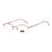 Mid-to-High-End Half-Frame Metal Alloy Anti-Fatigue Women 8829 Blue Light Blocking Reading Glasses_voghion.com