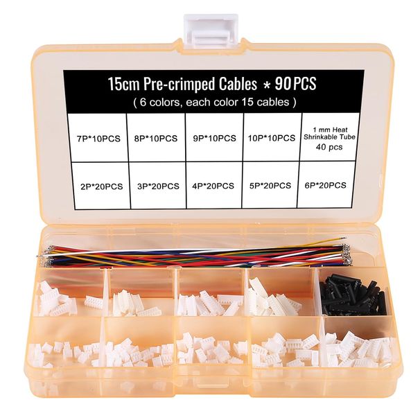 Connecteurs femelles et mâles pré-sertis, câbles compatibles avec connecteur JST Molex PicoBlade, pas de 1,25 mm pour Pix_voghion.com