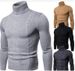 2024 Herbst Herren Pullover mit hohem Halsausschnitt modische Slim Fit Jugend Twist Blumen Strickpullover Top_voghion.com
