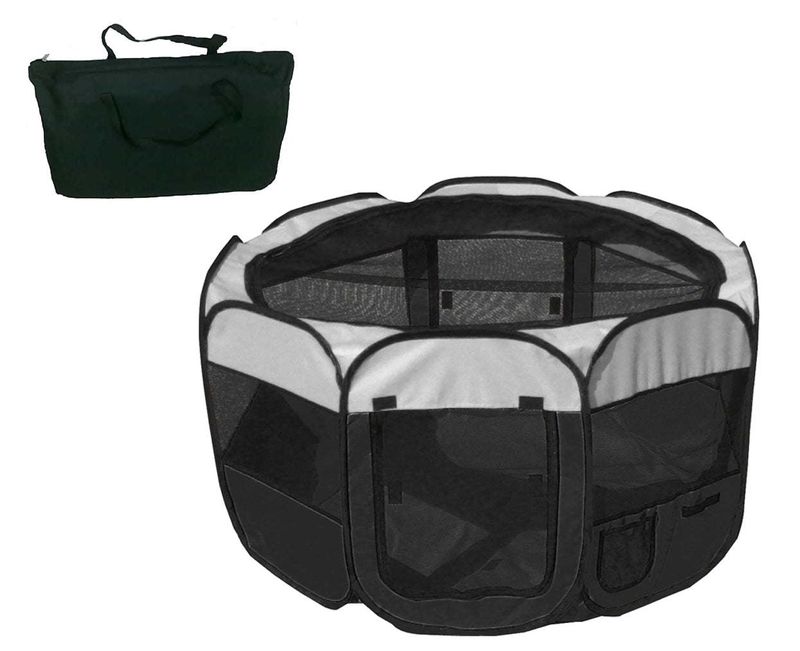All-Terrain' Lightweight Easy Folding Wire-Framed Collapsible Travel Pet Playpen_voghion.com