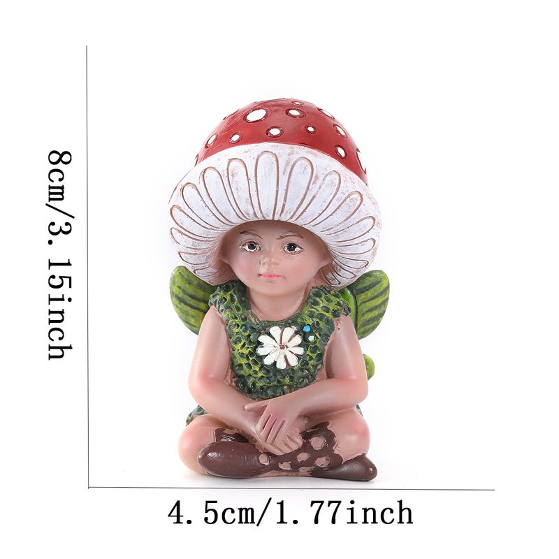 New rural cartoon mushroom  cute boy resin handicraft small ornaments_voghion.com