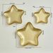Nordisches Snacktablett-Set in Sternform, elegantes metallisches Punkt- und Sterndesign, 3-teilige dekorative Servierplatten für Wohnzimmer, Dessert_voghion.com