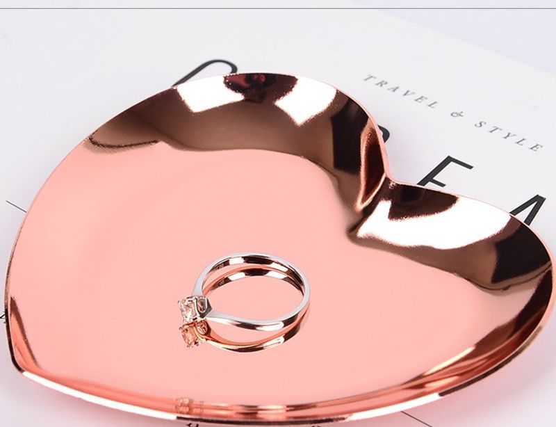 Nordic style ring jewelry tray ins home heart-shaped jewelry storage tray display ornament storage box_voghion.com