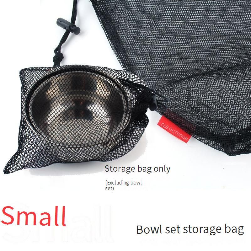 Outdoor 304 Stainless Steel Collapsible Bowl - 500ml Foldable Camping Cookware Set For Hiking Picnic & Travel​_voghion.com