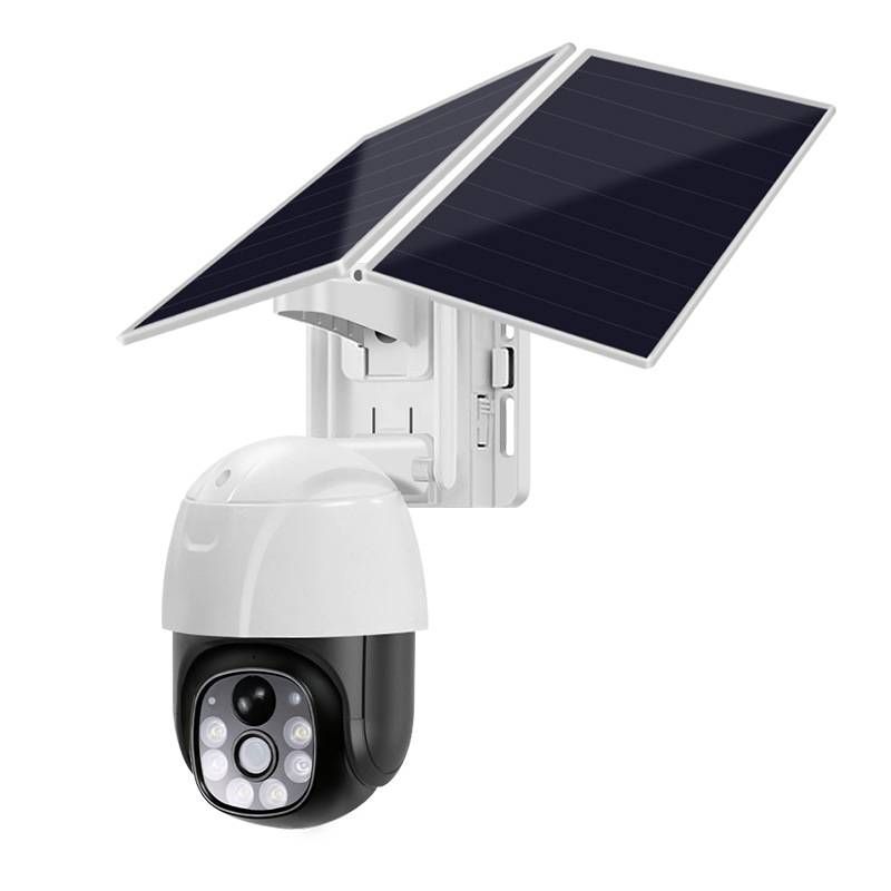 Telecamera di sicurezza solare 4G - Sorveglianza wireless per esterni con visione notturna HD e rilevamento AI (basso consumo energetico, archiviazione cloud resistente alle intemperie)_voghion.com