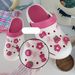 New Style Cartoon Cute Three Dimensional Cartoon Bear Rabbit Hole Shoes Accessories Girls Shoes Flowers Shoe Buckles_voghion.com
