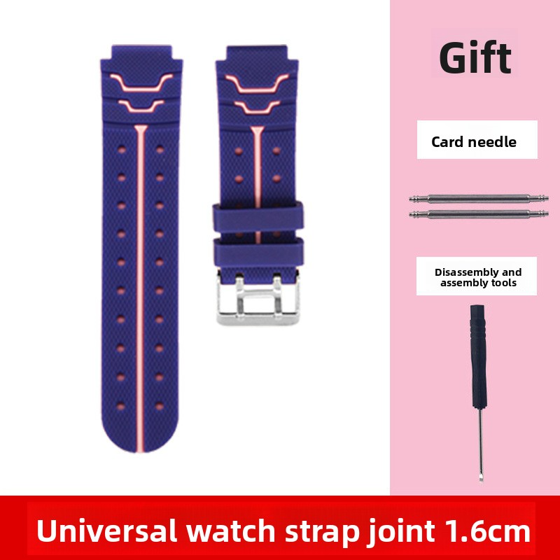 Correas universales de silicona para reloj infantil: correas de repuesto suaves y ajustables (conector plano de 12 mm) en rosa y azul._voghion.com