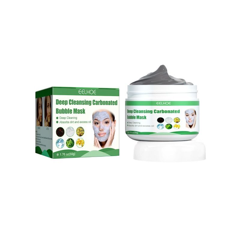 EELHOE Cleansing Bubble Mask, Blackhead and Acne Remover, Moisturizing, Gentle Applying Oxygen Cleansing Mud Mask_voghion.com