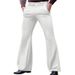 Men's Clothing Youth Formal Business Solid Color Elastic Slim Fit Flared Suit Pants_voghion.com