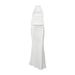 Women's backless halter neck vest high waist skirt two-piece set acetate satin high-end long skirt for women_voghion.com