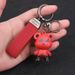 Chameleon Bear Keychain Flip Fur Car Keychain Female Cartoon Bear Creative Couple Exquisite Bag Pendant_voghion.com