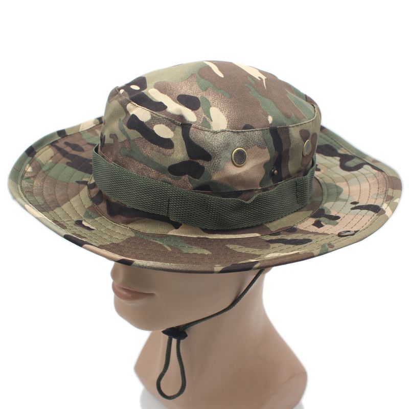 Camouflage Bonnie Hats Men Tactical Army Bucket Hats Military Panama Summer Bucket Caps Hunting Hiking Outdoor Camo Sun_voghion.com