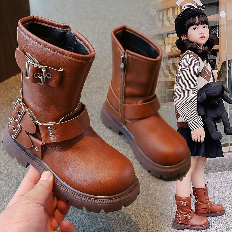 2025 Autumn New British Style Single Fashion Children's Thick Bottom Girls' And Men's Baby Short Boots_voghion.com