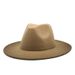 New style large brimmed woolen top with gradient dual color jazz hat, autumn winter men's and women's hats, felt hat_voghion.com
