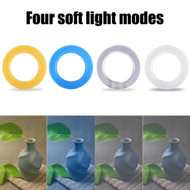 Flash professionale Ro Rings con controller LCD, 7 modalità di luminosità e 8 adattatori per fotocamere DSLR H8WD_voghion.com