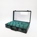 Hochwertige Uhrenbox aus Aluminiumlegierung mit Sichtfenster – Luxuriöses Uhren-Etui mit 24 Fächern, doppelter Öffnung, Innenausstattung aus grünem Samt_voghion.com