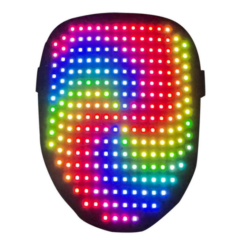 LED Luminous Facemask Light-up Face Mask Costume Mask Gesture Sensing Control_voghion.com