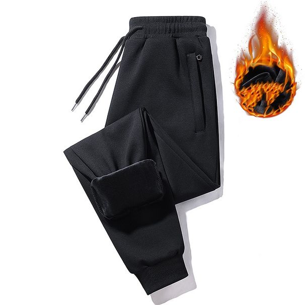 Jogginghose aus Baumwolle für Herren – Jogginghose mit entspannter Passform und geradem Bein, Kordelzug und Bündchen am Knöchel (Optionen mit und ohne Fleecefutter)_voghion.com