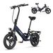 HillMiles Mile 1 Urban Commuter Electric Bike 250W Motor 36V 10.4AH Battery Electric Bicycle 14"City Tire Folding E-Bike_voghion.com