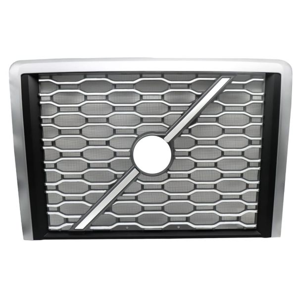 Chrome + Black Grille Fit For 2018+ Volvo VNL Semi Trucks, With Bug Screen_voghion.com