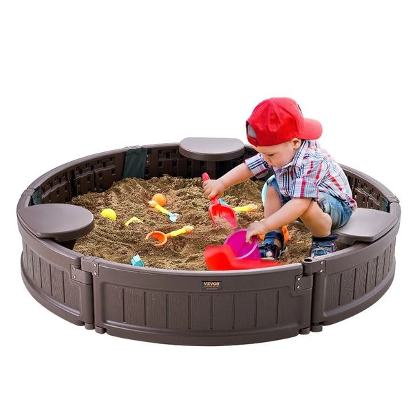 Box With Liner Sandbox X HDPE 9.1 Seating And Sand Pit Corner 3 Backyard Round Outdoor For In Bm Cover With Sand 47.2 Sandbox_voghion.com