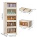 19.69 Door 5 Side Wide With C 19.69×11.81×50.00 Bins Folding Storage Storage Tiers Collapsible Storage Plastic Magnetic Cabinet_voghion.com
