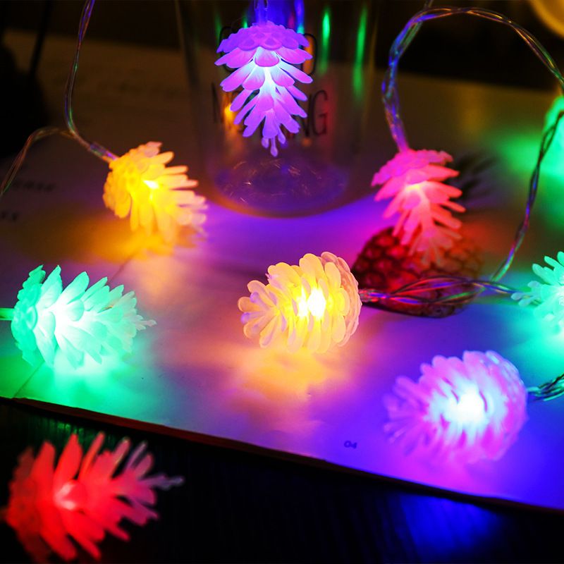 20/40/80 LED Pinecone String Lights With Battery/USB/Remote - Warm White & Color Changing Fairy Lights For Wedding/Christmas/Home Decor (1.5/3/6/10m)_voghion.com