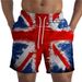 Unbeatable Quality Summer Men's Shorts For Independence Day In The United States; Victory Day&National Flag Statue Of Liberty Eagle 3D_voghion.com