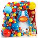 Set di catene di palloncini da circo e carnevale, da 18 pollici e 10 pollici, in lattice rosso, giallo e blu, decorazione per feste per bambini_voghion.com