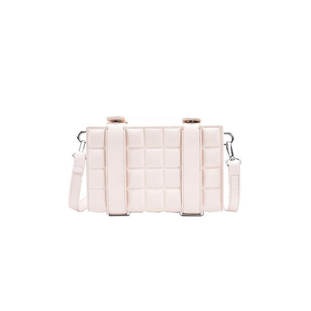 Korea moodne karpkoti isiksusega väike karpkott topeltvööga šokolaadiplokist ühe õlaga õlakott_voghion.com