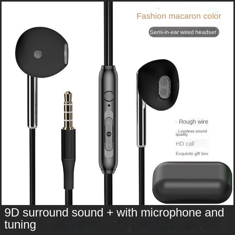 Ongeëvenaarde kwaliteit Macaron met microfoonafstemming Bedrade subwoofer-oortelefoons Geschikt voor Vivo, Xiaomi, Android-telefoons In-ear oordopjes_voghion.com