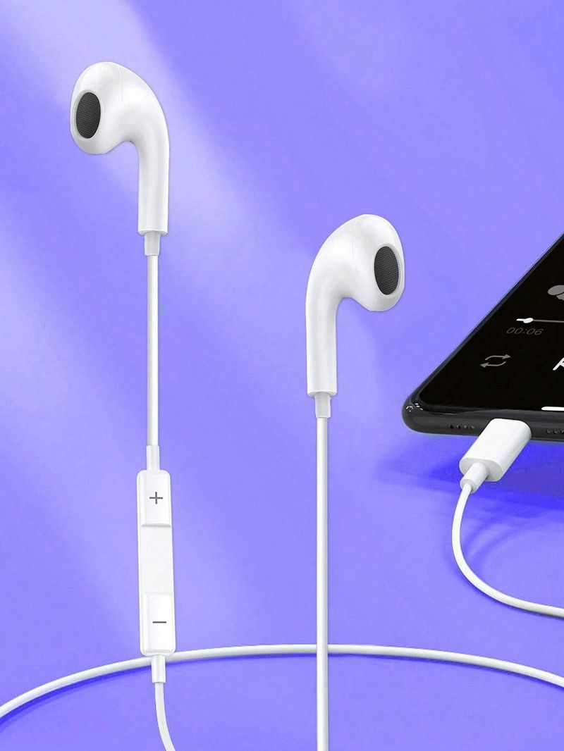 Wired In-Ear Headphones With Type-C Port, Deep Bass, High-Fidelity, Noise Cancellation, Compatible With Xiaomi, VIVO,_voghion.com