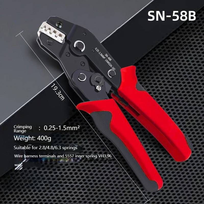 Professional Ratcheting Crimping Tool For Electrical Wiring - High Carbon Steel Jaws, Ergonomic Handle For Copper Terminal Connectors​_voghion.com