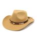 Spring, autumn, winter khaki felt with woolen fabric wide brims protection warmth. Western cowboy top hats are_voghion.com