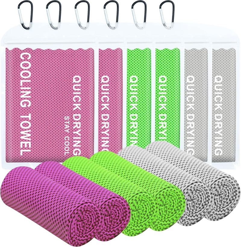 6er-Pack Kühlhandtücher – 30 x 30 cm Gym & Summer Chill-Stoff_voghion.com