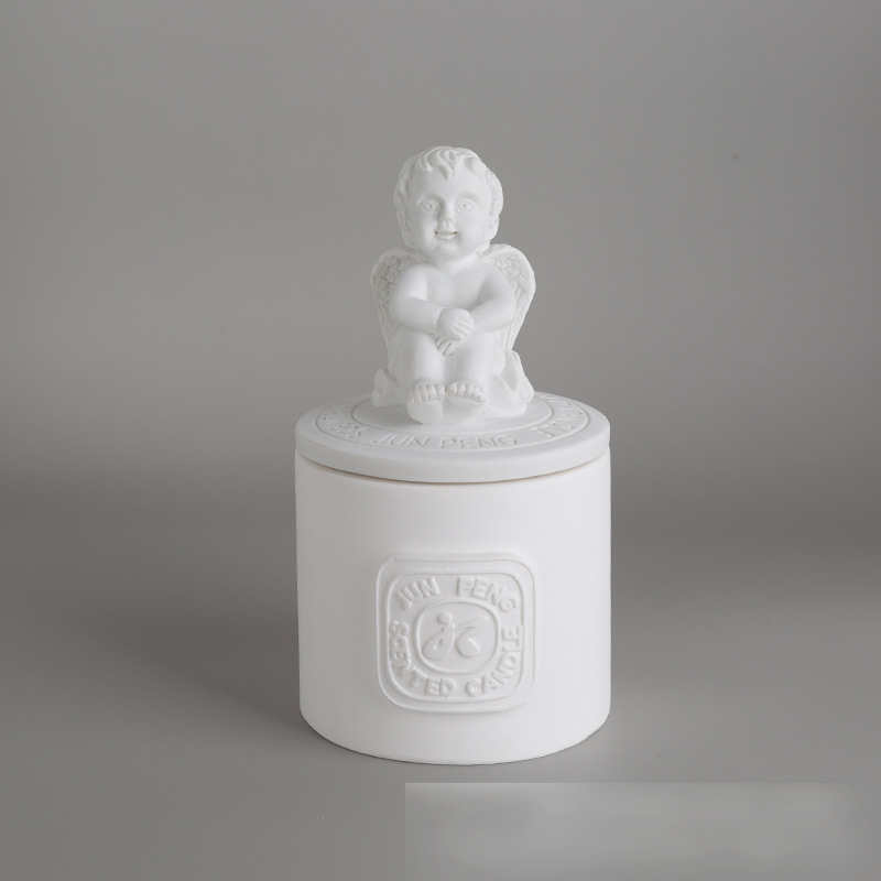 Statue Angel Series Aromatherapy Candle Essential Oil Soy Wax Aromatherapy Fragrance Fragrance Cup Diffuser Gift Box Set_voghion.com
