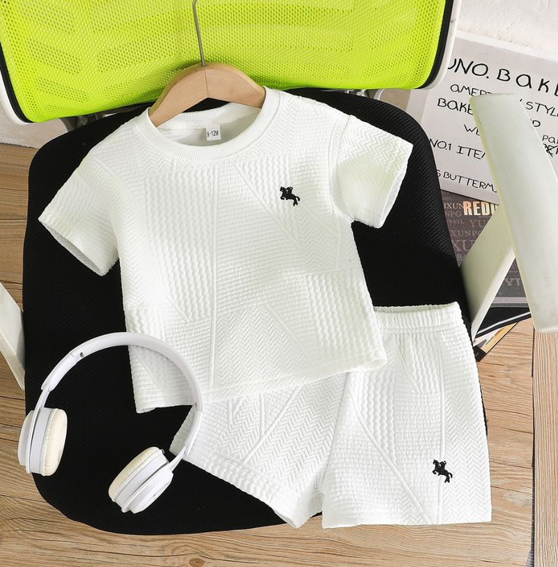 [TinyRider] Baby Boy's Horse Embroidered Set - Cotton Jersey | Summer Playwear_voghion.com