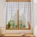 Lace Door Curtain With Tassels – Elegant Café Sheer Panel, No Drill Tension Rod, Dustproof Polyester For Dining Room, Entryway, Balcony_voghion.com