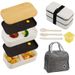 Reusable Bento Lunch Box Set With Insulated Bag - Microwave Safe, Leak-Proof, Eco-Friendly PP Plastic For Office, School_voghion.com