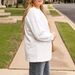 Shiying plus size textured hoodie women's new waffle round neck off shoulder long sleeved pullover top_voghion.com