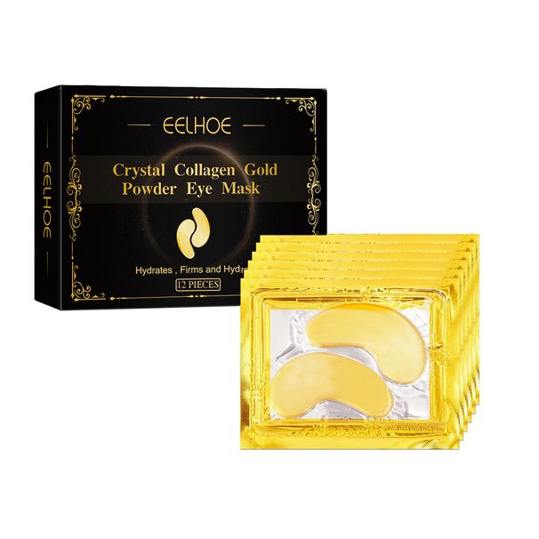 EELHOE Collagen Gold Eye Mask Elastic Care Firming Eye Wrinkles Eye Patch Overnight Dark Circles And Bags_voghion.com