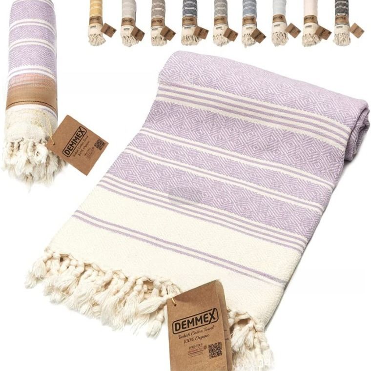 Lightweight Turkish Jacquard Beach Towel_voghion.com