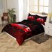 Red Race Car Duvet Cover Set Double Size For Kids Boys Teens Bedroom Geometric Honeycomb Bedding Set Hexagonal Speed Sports Car Comforter Cover With_voghion.com
