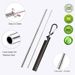 1 cannuccia pieghevole telescopica riutilizzabile portatile con spazzola, fibbia a chiave, apribottiglie, scatola portaoggetti_voghion.com