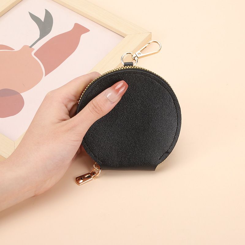 Portafoglio in pelle con cerniera rotonda molto venduto per lo shopping, portafoglio multifunzionale per chiavi e monete_voghion.com